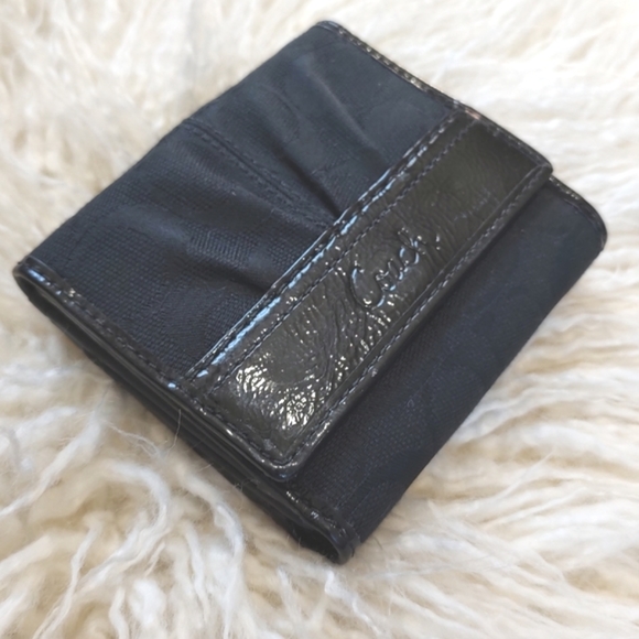 COACH Soho Pleated Signature French Purse Wallet Black F42816 RARE NWT - Picture 2 of 16